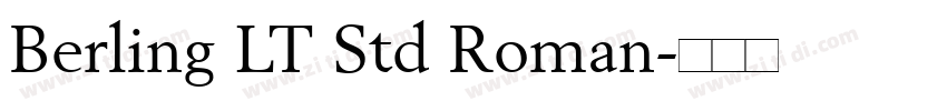 Berling LT Std Roman字体转换